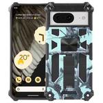 For Google Pixel 8 Camouflage Armor Kickstand TPU + PC Magnetic Phone Case(Mint Green)