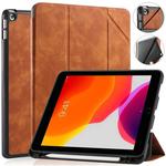 For iPad 10.2 2021 / 2020 / 2019 DG.MING See Series Horizontal Flip Leather Case with Holder & Pen Holder(Brown)