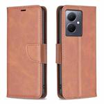 For vivo Y78 5G Lambskin Texture Leather Phone Case(Brown)