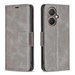 For vivo Y27 4G Lambskin Texture Leather Phone Case(Grey)
