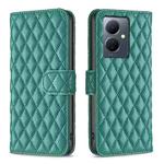 For vivo Y78 5G Diamond Lattice Wallet Flip Leather Phone Case(Green)