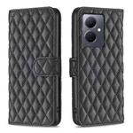 For vivo Y78 5G Diamond Lattice Wallet Flip Leather Phone Case(Black)