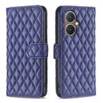 For vivo Y27 4G Diamond Lattice Wallet Flip Leather Phone Case(Blue)