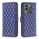 For vivo Y200 5G Diamond Lattice Wallet Flip Leather Phone Case(Blue)