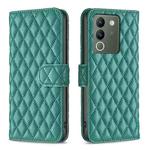 For vivo Y200 5G Diamond Lattice Wallet Flip Leather Phone Case(Green)