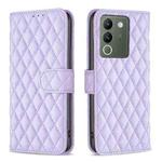 For vivo Y200 5G Diamond Lattice Wallet Flip Leather Phone Case(Purple)