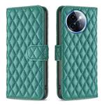 For vivo Y200i 5G / Y38 5G Diamond Lattice Wallet Flip Leather Phone Case(Green)