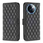 For vivo Y200i 5G / Y38 5G Diamond Lattice Wallet Flip Leather Phone Case(Black)