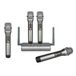 XTUGA U-F4600 Professional 4-Channel UHF Wireless Microphone System with 4 Handheld Microphone(US Plug)