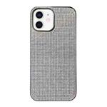 For iPhone 12 Solid Color Diamond TPU Phone Case(Silver)