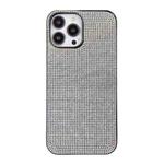 For iPhone 12 Pro Max Solid Color Diamond TPU Phone Case(Silver)