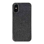 For iPhone XS / X Solid Color Diamond TPU Phone Case(Black)