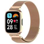 For Redmi Watch 3 Lite / Watch 3 Active 2 in 1 Milan Metal Watch Band with Watch Frame(Rose Gold)