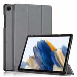 For Samsung Galaxy Tab A9 Plus 3-folding Leather Smart Tablet Case(Grey)