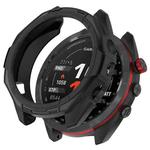 For Garmin Approach S70 47mm Armor Hollow Watch Protective Case(Black)