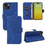 For iPhone 15 Plus Skin Feel Magnetic Flip Leather Phone Case(Blue)