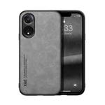 For OPPO A78 4G Skin Feel Magnetic Leather Back Phone Case(Light Grey)