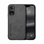 For OPPO A78 4G Skin Feel Magnetic Leather Back Phone Case(Dark Grey)