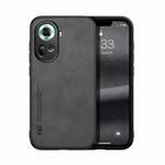 For OPPO Reno11 5G Global Skin Feel Magnetic Leather Back Phone Case(Dark Grey)