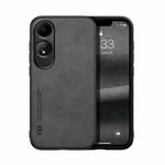 For OPPO A60 Skin Feel Magnetic Leather Back Phone Case(Dark Grey)