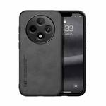 For OPPO A3 China Skin Feel Magnetic Leather Back Phone Case(Dark Grey)