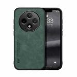 For OPPO A3 China Skin Feel Magnetic Leather Back Phone Case(Green)