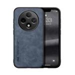 For OPPO A3 China Skin Feel Magnetic Leather Back Phone Case(Blue)