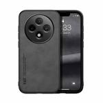 For OPPO Reno12 F 5G Skin Feel Magnetic Leather Back Phone Case(Dark Grey)