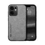 For OPPO Reno13 F 5G Skin Feel Magnetic Leather Back Phone Case(Light Grey)