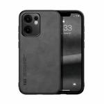 For OPPO Reno13 F 5G Skin Feel Magnetic Leather Back Phone Case(Dark Grey)