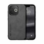 For OPPO A5 Pro 5G Skin Feel Magnetic Leather Back Phone Case(Dark Grey)