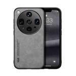 For OPPO Find X8 Ultra Skin Feel Magnetic Leather Back Phone Case(Light Grey)