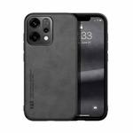 For OPPO Reno14 Global Skin Feel Magnetic Leather Back Phone Case(Dark Grey)
