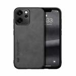 For OPPO  Reno14 F 5G Skin Feel Magnetic Leather Back Phone Case(Dark Grey)