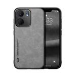 For OPPO A5x 5G Global Skin Feel Magnetic Leather Back Phone Case(Light Grey)