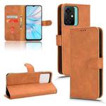 For Blackview OSCAL C70 Skin Feel Magnetic Flip Leather Phone Case(Brown)