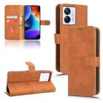 For Blackview Oscal Modern 8 / Color 8 Skin Feel Magnetic Flip Leather Phone Case(Brown)