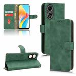 For OPPO A58 4G Skin Feel Magnetic Flip Leather Phone Case(Green)
