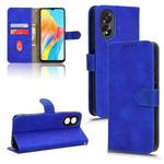 For OPPO A38 / A18 Skin Feel Magnetic Flip Leather Phone Case(Blue)