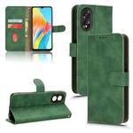 For OPPO A38 / A18 Skin Feel Magnetic Flip Leather Phone Case(Green)