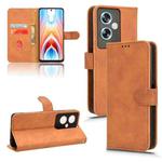 For OPPO A79 5G Skin Feel Magnetic Flip Leather Phone Case(Brown)