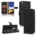 For OPPO Find X7 Ultra Skin Feel Magnetic Flip Leather Phone Case(Black)