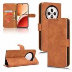 For OPPO Reno12 F 5G Skin Feel Magnetic Flip Leather Phone Case(Brown)