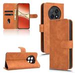 For OPPO F29 Pro Skin Feel Magnetic Flip Leather Phone Case(Brown)