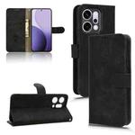 For OPPO Reno14 Global Skin Feel Magnetic Flip Leather Phone Case(Black)