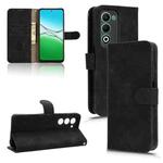 For OPPO A5 5G Global Skin Feel Magnetic Flip Leather Phone Case(Black)
