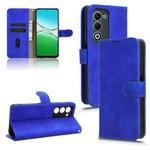 For OPPO A5 5G Global Skin Feel Magnetic Flip Leather Phone Case(Blue)