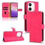 For OPPO A5x 5G / 4G Skin Feel Magnetic Flip Leather Phone Case(Rose Red)