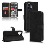 For Nothing Phone 2 Skin Feel Magnetic Flip Leather Phone Case(Black)