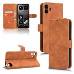 For Nothing CMF Phone 1 Skin Feel Magnetic Flip Leather Phone Case(Brown)